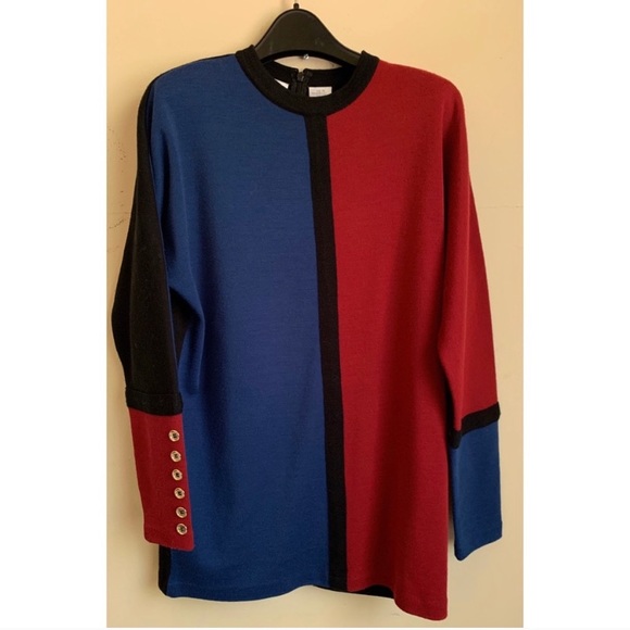 Liz Claiborne Dresses & Skirts - vintage 80’s Liz Claiborne color block knit dress